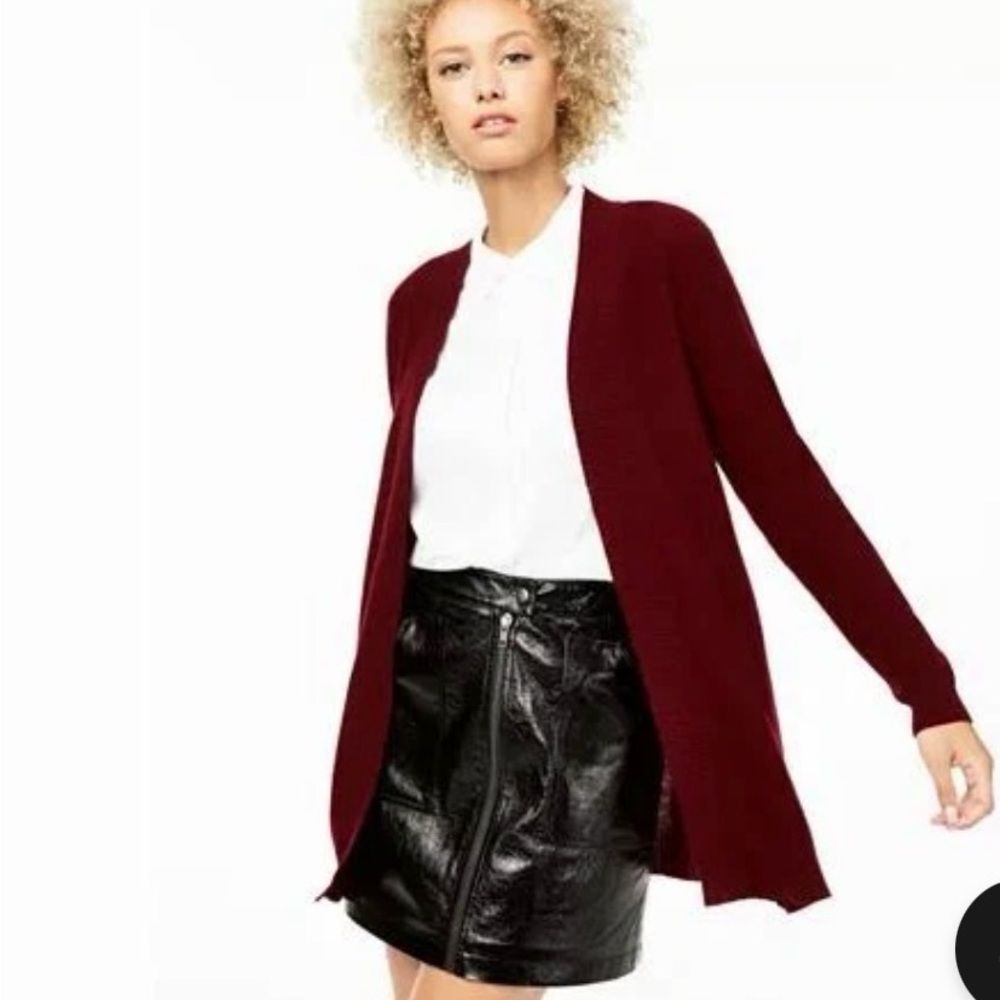 Charter Club Burgundy Women's Cardigan 100% cashmere size medium
